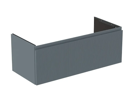 Ideal Standard Finesse - Umyvadlová skříňka, 100x44x38 cm, 1 zásuvka, Ribbed Matt ashblue E3384UQ