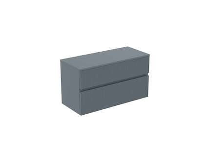 Ideal Standard Finesse - Umyvadlová skříňka, 100x44x56 cm, 2 zásuvky, Ribbed Matt ashblue E3424UQ