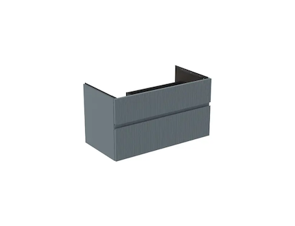 Ideal Standard Finesse - Umyvadlová skříňka 100x51x55 cm, 2 zásuvky, Ribbed Matt ashblue E3445UQ