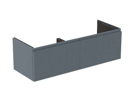 Ideal Standard Finesse - Umyvadlová skříňka, 120x44x37 cm, 2 zásuvky, Ribbed Matt ashblue E3389UQ