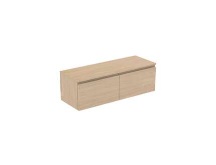 Ideal Standard Finesse - Umyvadlová skříňka, 120x44x39 cm, 2 zásuvky, bílý dub E3425US