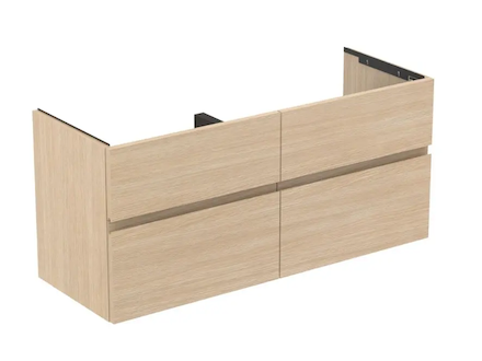 Ideal Standard Finesse - Umyvadlová skříňka, 120x44x55 cm, 4 zásuvky, bílý dub E3390US