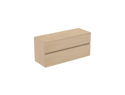 Ideal Standard Finesse - Umyvadlová skříňka, 120x44x56 cm, 2 zásuvky, bílý dub E3421US