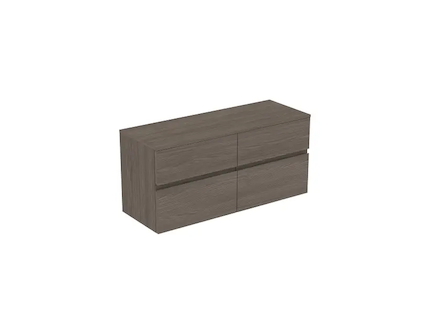 Ideal Standard Finesse - Umyvadlová skříňka, 120x44x56 cm, 4 zásuvky, Dark Elm E3426UR