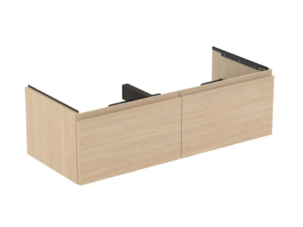 Ideal Standard Finesse - Umyvadlová skříňka, 120x51x37 cm, 2 zásuvky, bílý dub E3398US