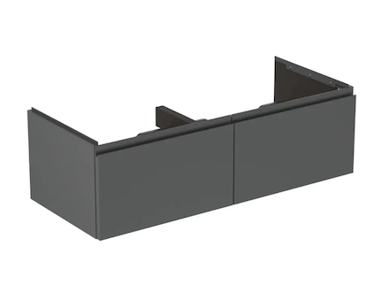 Ideal Standard Finesse - Umyvadlová skříňka, 120x51x37 cm, 2 zásuvky, matný antracit E3398Y2