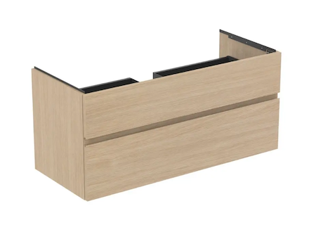 Ideal Standard Finesse - Umyvadlová skříňka, 120x51x55 cm, 2 zásuvky, bílý dub E3394US