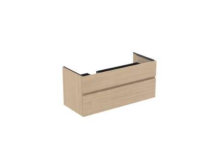 Ideal Standard Finesse - Umyvadlová skříňka 120x51x55 cm, 2 zásuvky, bílý dub E3447US