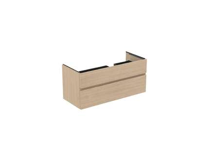Ideal Standard Finesse - Umyvadlová skříňka 120x51x55 cm, 2 zásuvky, bílý dub E3448US