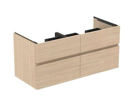 Ideal Standard Finesse - Umyvadlová skříňka, 120x51x55 cm, 4 zásuvky, bílý dub E3399US