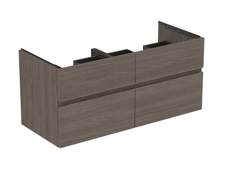 Ideal Standard Finesse - Umyvadlová skříňka, 120x51x55 cm, 4 zásuvky, Dark Elm E3399UR