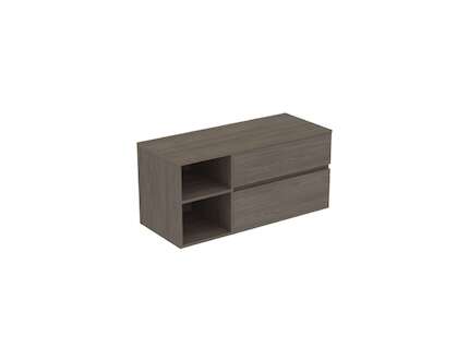 Ideal Standard Finesse - Umyvadlová skříňka, 120x51x56 cm, 2 zásuvky, Dark Elm E3438UR