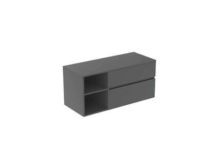 Ideal Standard Finesse - Umyvadlová skříňka, 120x51x56 cm, 2 zásuvky, matný antracit E3438Y2