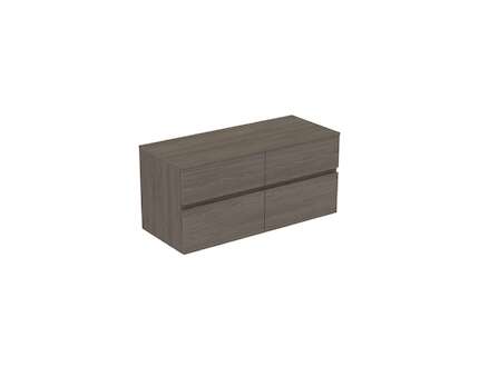 Ideal Standard Finesse - Umyvadlová skříňka, 120x51x56 cm, 4 zásuvky, Dark Elm E3437UR