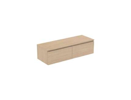 Ideal Standard Finesse - Umyvadlová skříňka, 140x51x38 cm, 2 zásuvky, bílý dub E3432US