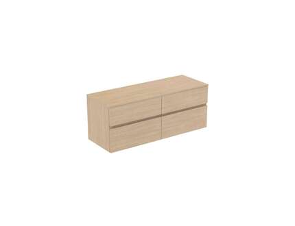 Ideal Standard Finesse - Umyvadlová skříňka, 140x51x56 cm, 4 zásuvky, bílý dub E3441US