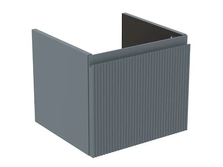 Ideal Standard Finesse - Umyvadlová skříňka, 43x40x37 cm, 1 zásuvka, Ribbed Matt ashblue E3404UQ