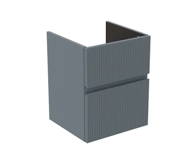 Ideal Standard Finesse - Umyvadlová skříňka, 43x40x54 cm, 2 zásuvky, Ribbed Matt ashblue E3405UQ