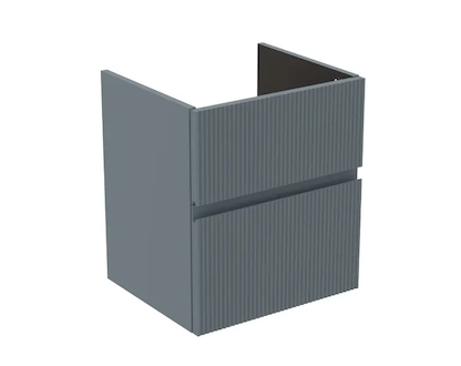 Ideal Standard Finesse - Umyvadlová skříňka, 48x41x54 cm, 2 zásuvky, Ribbed Matt ashblue E3407UQ