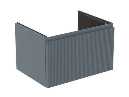 Ideal Standard Finesse - Umyvadlová skříňka, 60x44x38 cm, 1 zásuvka, Ribbed Matt ashblue E3382UQ