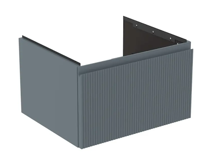 Ideal Standard Finesse - Umyvadlová skříňka, 60x51x37 cm, 1 zásuvka, Ribbed Matt ashblue E3391UQ