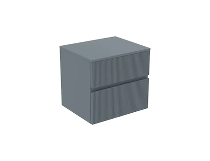 Ideal Standard Finesse - Umyvadlová skříňka, 60x51x56 cm, 2 zásuvky, Ribbed Matt ashblue E3433UQ