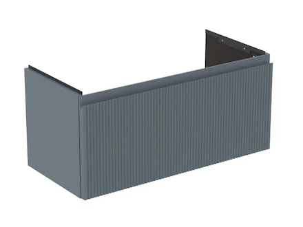 Ideal Standard Finesse - Umyvadlová skříňka, 80x38x37 cm, 1 zásuvka, Ribbed Matt ashblue E3377UQ