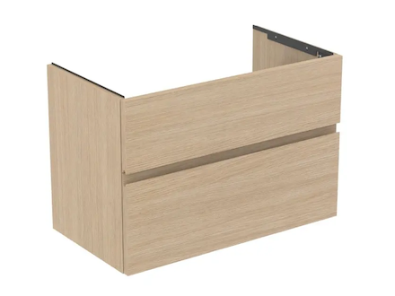 Ideal Standard Finesse - Umyvadlová skříňka, 80x44x55 cm, 2 zásuvky, bílý dub E3387US