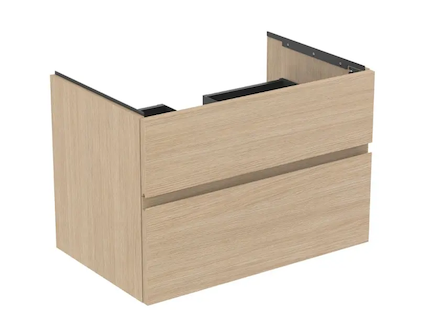 Ideal Standard Finesse - Umyvadlová skříňka, 80x51x55 cm, 2 zásuvky, bílý dub E3396US