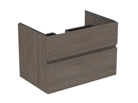 Ideal Standard Finesse - Umyvadlová skříňka, 80x51x55 cm, 2 zásuvky, Dark Elm E3396UR