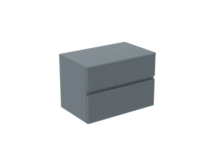 Ideal Standard Finesse - Umyvadlová skříňka, 80x51x56 cm, 2 zásuvky, Ribbed Matt ashblue E3434UQ