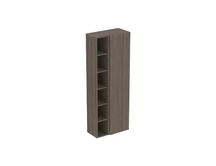 Ideal Standard Finesse - Vysoká skříňka 60x30x160 cm, 1 dvířka, panty vpravo, Dark Elm E3442UR
