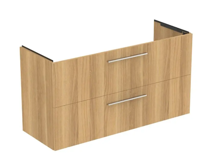 Ideal Standard i.Life A - Umyvadlová skříňka, 120x44x63 cm, 2 zásuvky, přírodní dub T5258NX