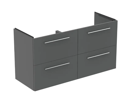 Ideal Standard i.Life A - Umyvadlová skříňka, 63x120x44 cm, 4 zásuvky, šedý matný křemen T5513NG