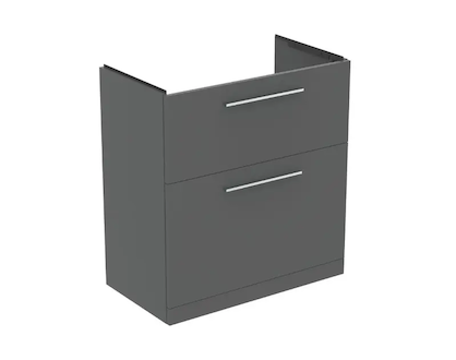 Ideal Standard i.Life A - Umyvadlová skříňka, 80x44x85 cm, 2 zásuvky, šedý matný křemen T5274NG