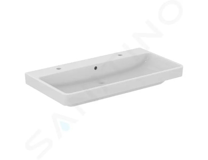 Ideal Standard i.Life B - Dvojumyvadlo 102x54 cm, s přepadem, s 2 otvory pro baterii, bílá T683101