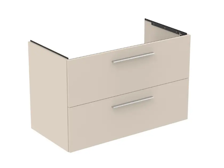 Ideal Standard i.Life B - Umyvadlová skříňka, 100x63x51 cm, 2 zásuvky, pravá, matná písková T5585NF