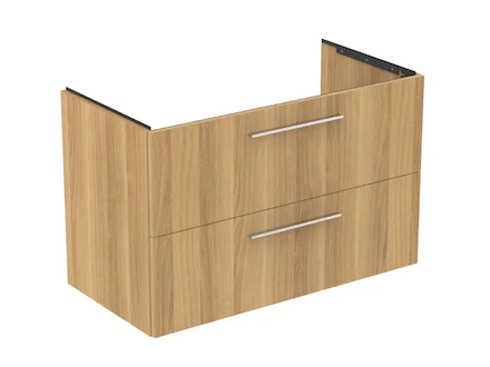 Ideal Standard i.Life B - Umyvadlová skříňka, 100x63x51 cm, 2 zásuvky, pravá, přírodní dub T5585NX