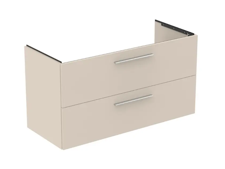 Ideal Standard i.Life B - Umyvadlová skříňka, 120x63x51 cm, 2 zásuvky, levá, matná písková T5586NF
