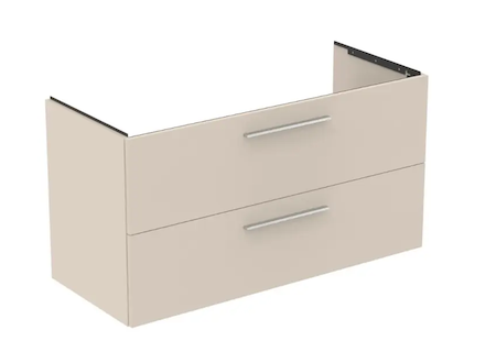 Ideal Standard i.Life B - Umyvadlová skříňka, 120x63x51 cm, 2 zásuvky, pravá, matná písková T5587NF