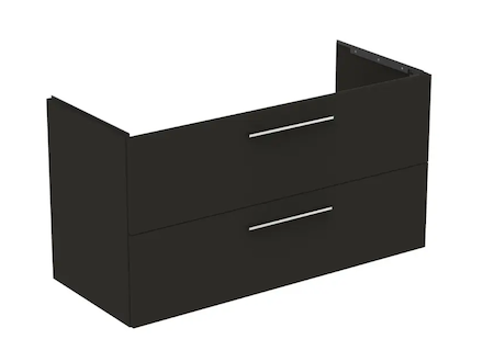 Ideal Standard i.Life B - Umyvadlová skříňka, 120x63x51 cm, 2 zásuvky, pravá, matná uhlově šedá T5587NV