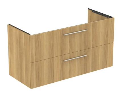 Ideal Standard i.Life B - Umyvadlová skříňka, 63x120x51 cm, 2 zásuvky, pravá, přírodní dub T5587NX