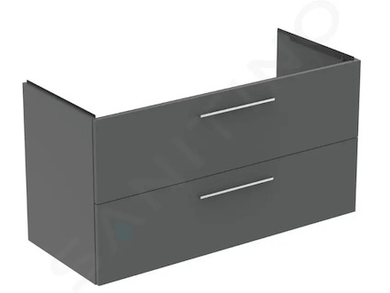 Ideal Standard i.Life B - Umyvadlová skříňka, 63x120x51 cm, 2 zásuvky, šedý matný křemen T5514NG