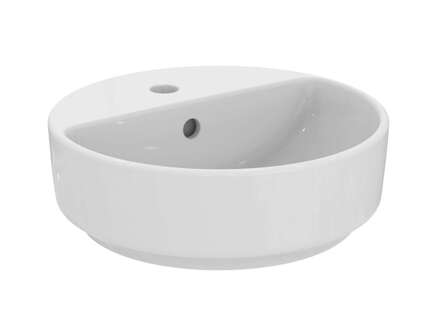 Ideal Standard i.Life O - Umyvadlo na desku 40x40 cm, s přepadem, otvor pro baterii, bílá T573501