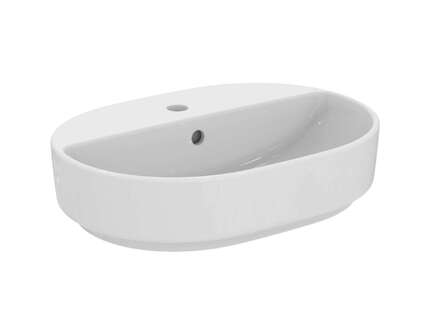 Ideal Standard i.Life O - Umyvadlo na desku 55x40 cm, s přepadem, otvor pro baterii, bílá T573401