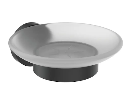 Ideal Standard IOM - Mýdlenka s držákem, černá/satinované sklo A9122XG