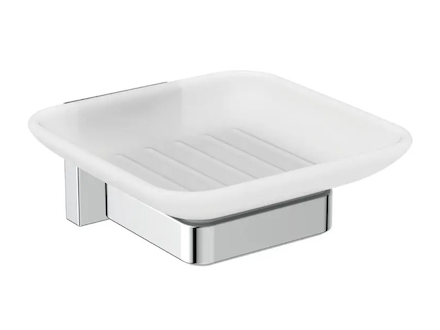 Ideal Standard IOM Square - Mýdlenka s držákem, matné sklo/chrom E2201AA