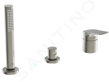 Ideal Standard La Dolce Vita - Baterie na okraj vany, 3-otvorová instalace, Silver Storm BD670GN