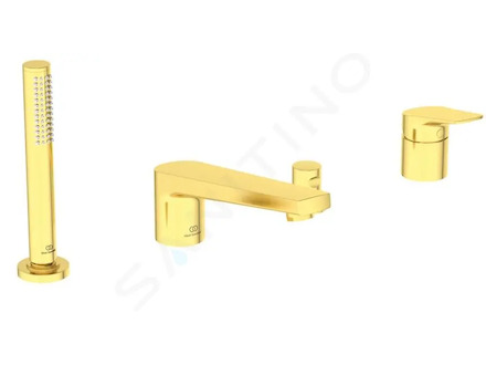 Ideal Standard La Dolce Vita - Baterie na okraj vany, 4-otvorová instalace, kartáčované zlato BD671A2