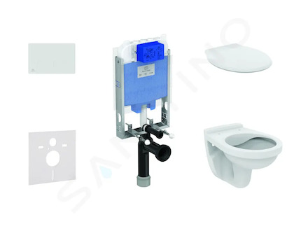 Ideal Standard ProSys - Set předstěnové instalace, klozet Alpha se sedátkem, tlačítko Oleas M1, bílá ProSys80M SP106